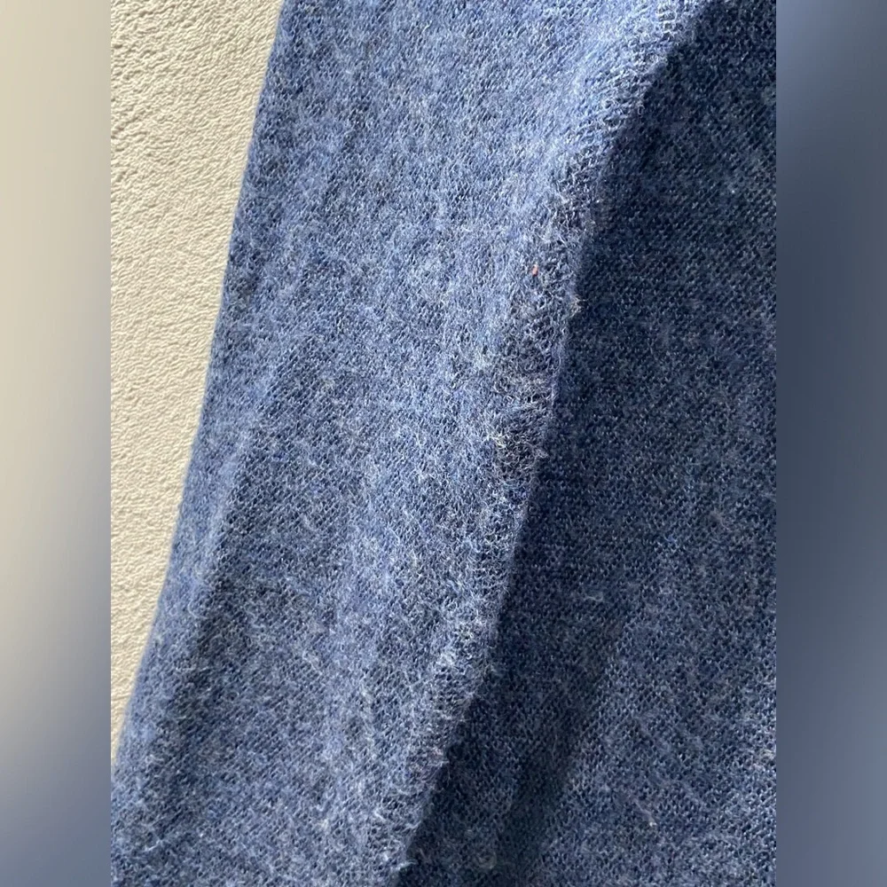Brooks Brothers Extra Fine Merino Wool Sweater Mens Large Blue Quarter ¼ Zip